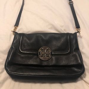 Tory Burch black leather cross body bag